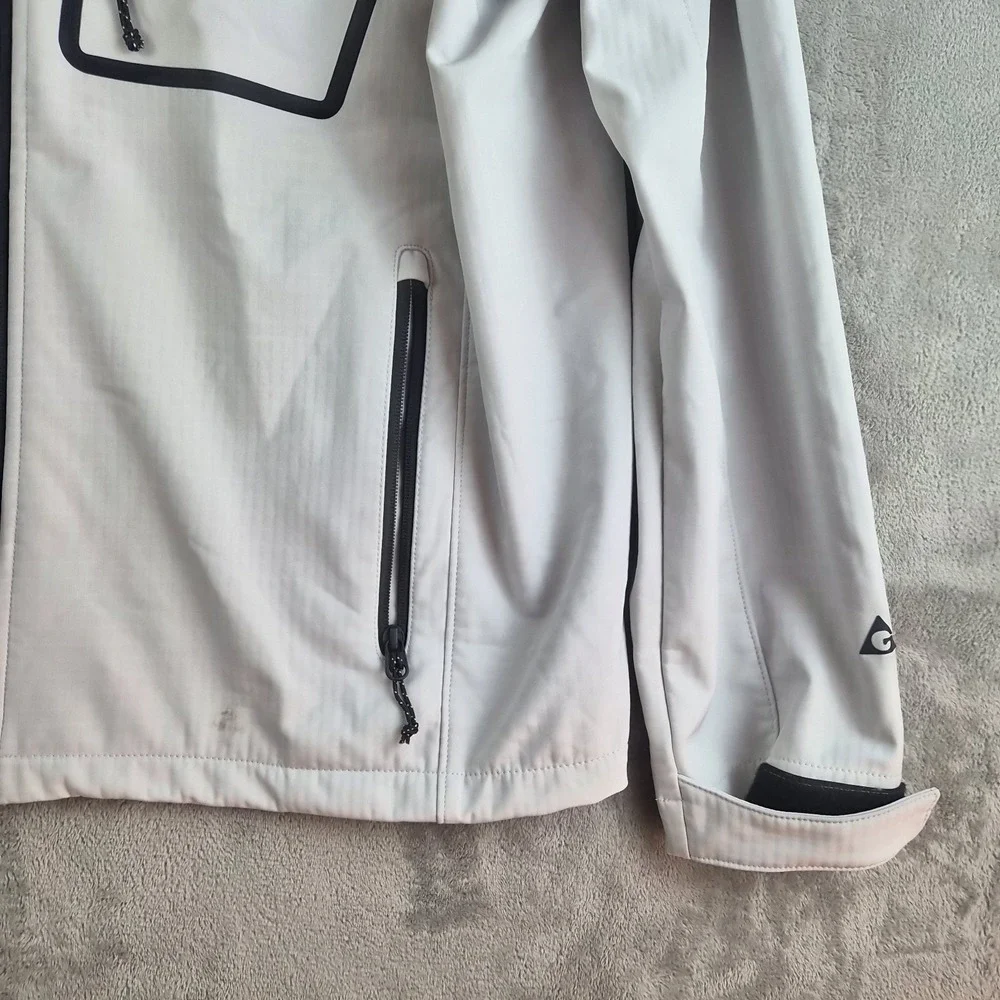 Gerry Softshell Jacket XL Water Wind Resistant Adjustable Hood Cuffs Heavyweight
